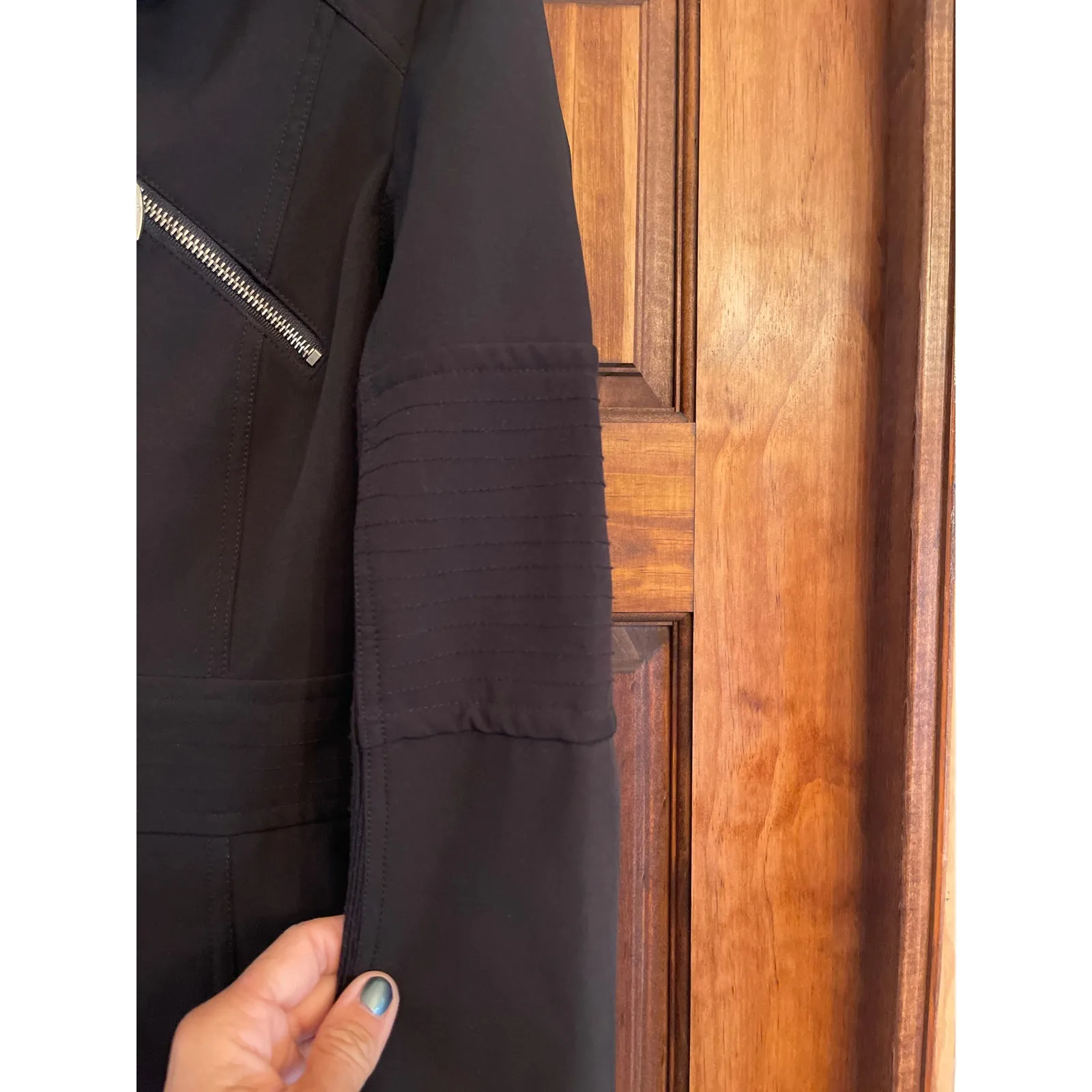 Miss Sixty faux fur lined hooded trench coat size XS - Image 5