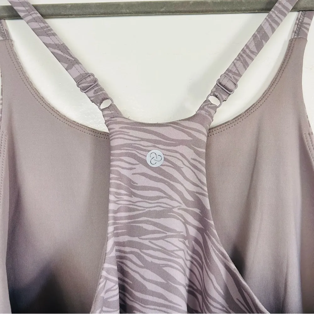 Zella Studio Lite Racerback Dress Grey Lavender XL - Image 3