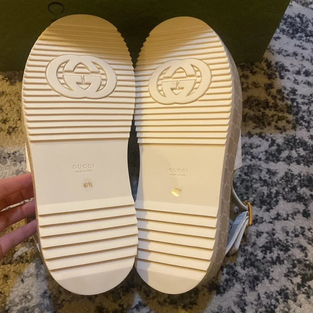 Gucci Platform GG Sandal White Beige size 40.5 - Image 5
