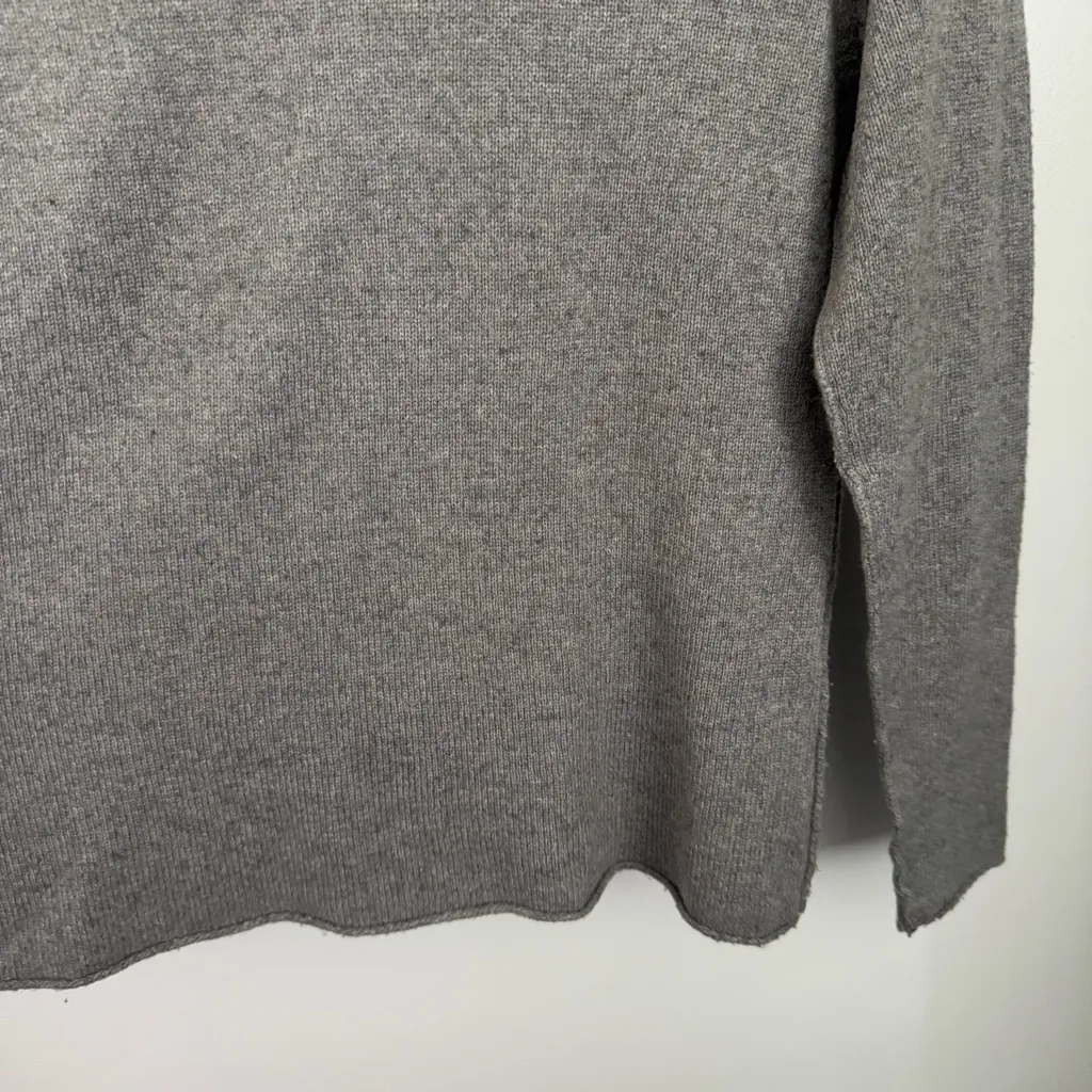 Escada Sport Medium Virgin Wool Viscose Blend Sweater Grey Crew Neck Gray - Image 4