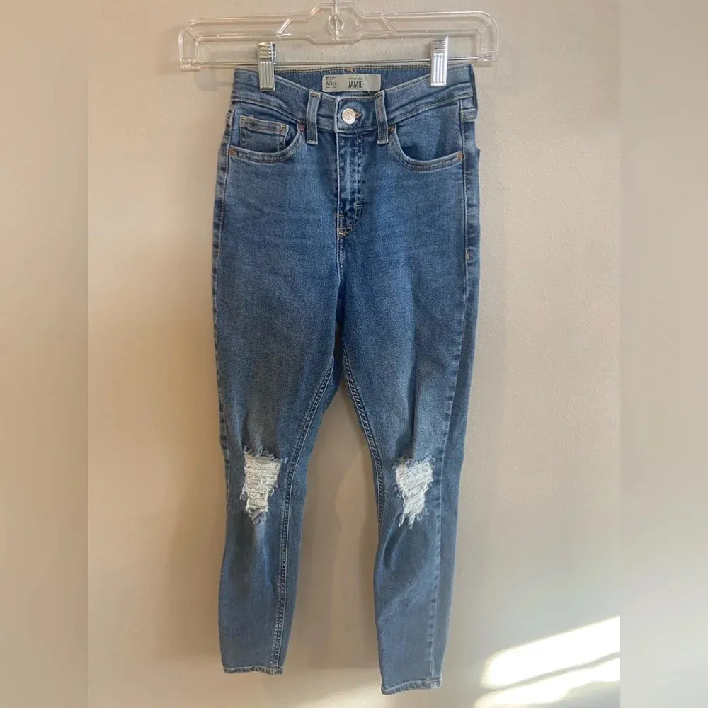 TOPSHOP Moto Jamie W25‎ Distressed Skinny Jeans High Waisted Nordstrom - Image 5