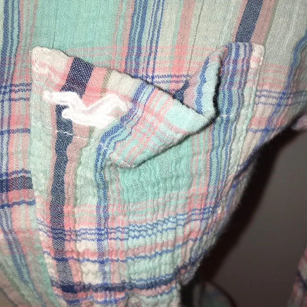 Seafoam, Pink and Blue Plaid Shirt - Image 6