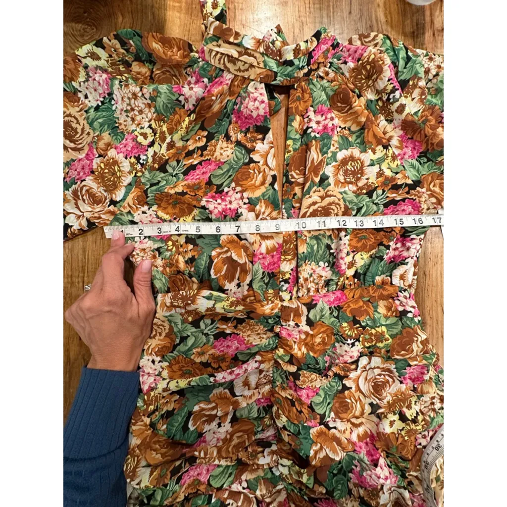 Lush Floral Mini Dress Women's Size Small - Image 11