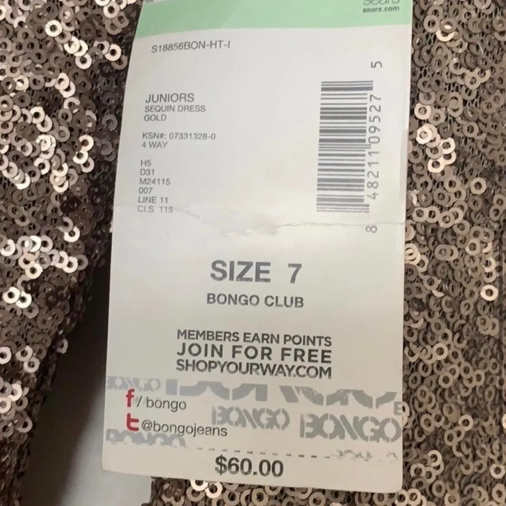 Gold Sequin Party Dress - Image 6