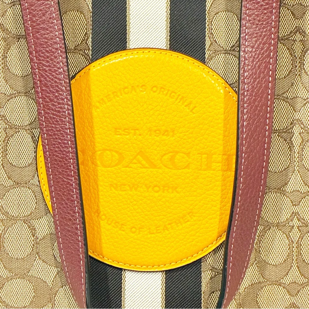 Coach 1917 Dempsey Tote In Signature Jacquard With Stripe And Coach Patch - Image 2