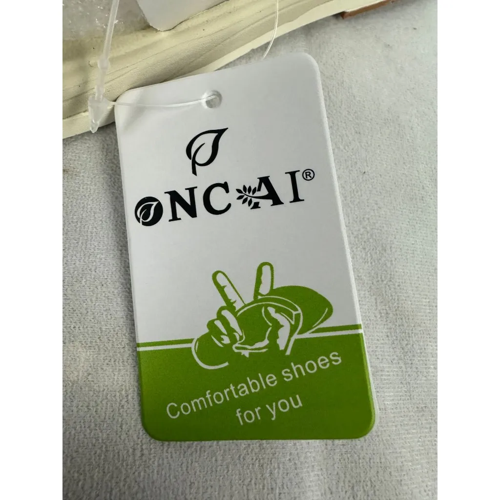 ONCAI Womens Flat Sandals Size 7 Pearl White Slip - Image 3