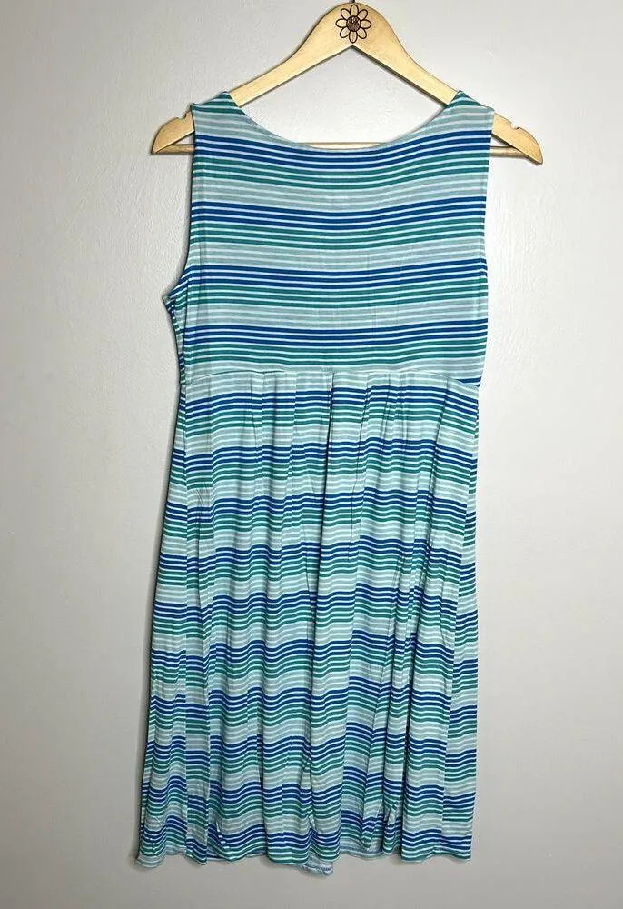 Vintage St John's Bay Blue Striped Tank Dress - Image 5