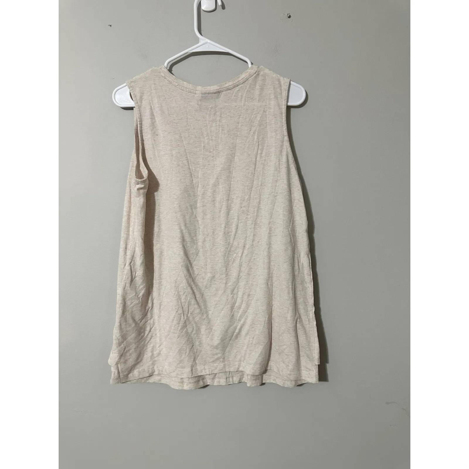 ASOS Maternity Beige Heathered Sleeveless Layered Tank Top Dress‎ Size 6 Tan - Image 2