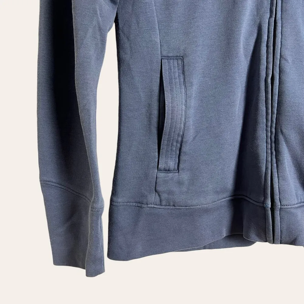 Patagonia Women's Solid Blue Hooded Zip Up Jacket Size Small - Image 3