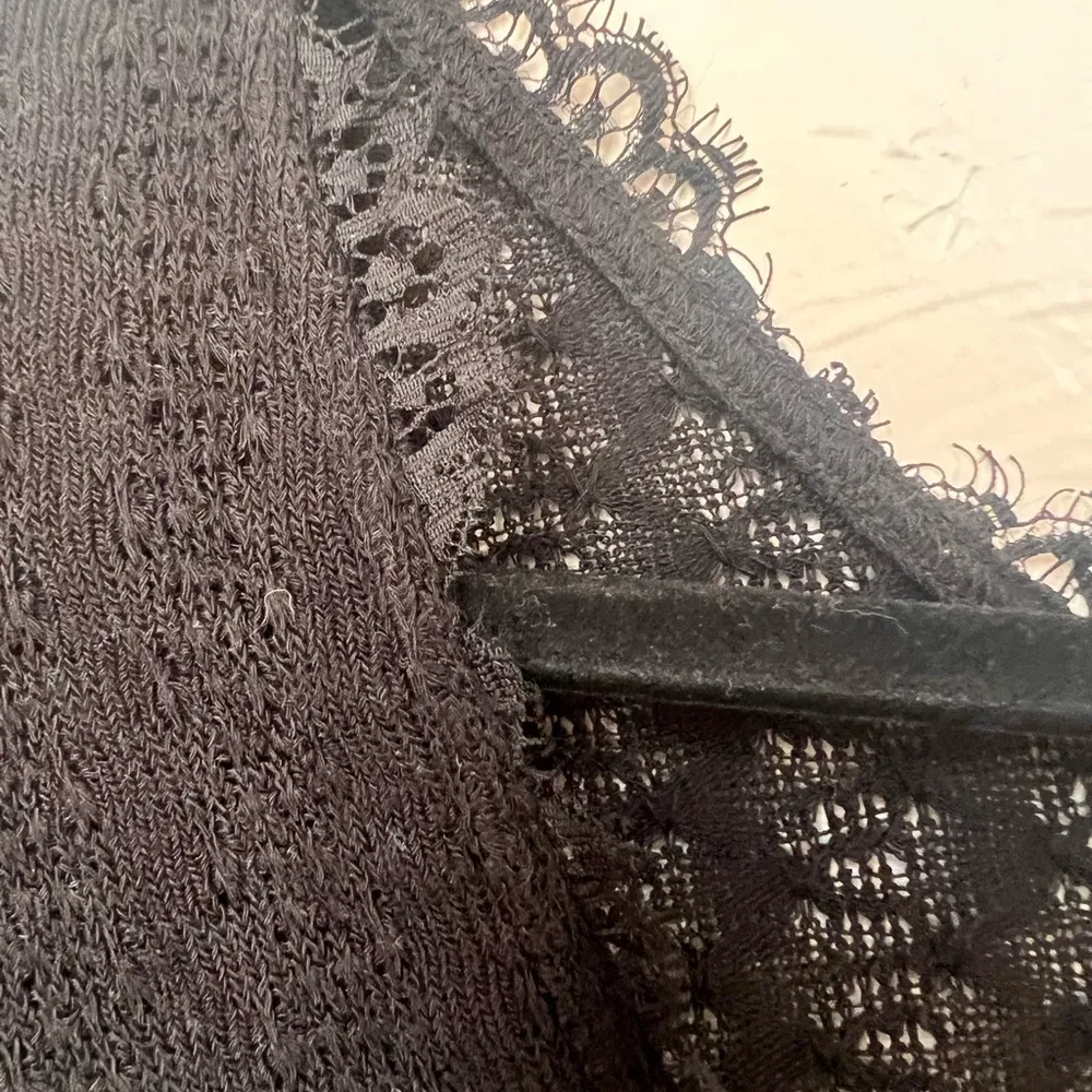 Free PeopleDream girl knit lace trim sweater top size XS - Image 5