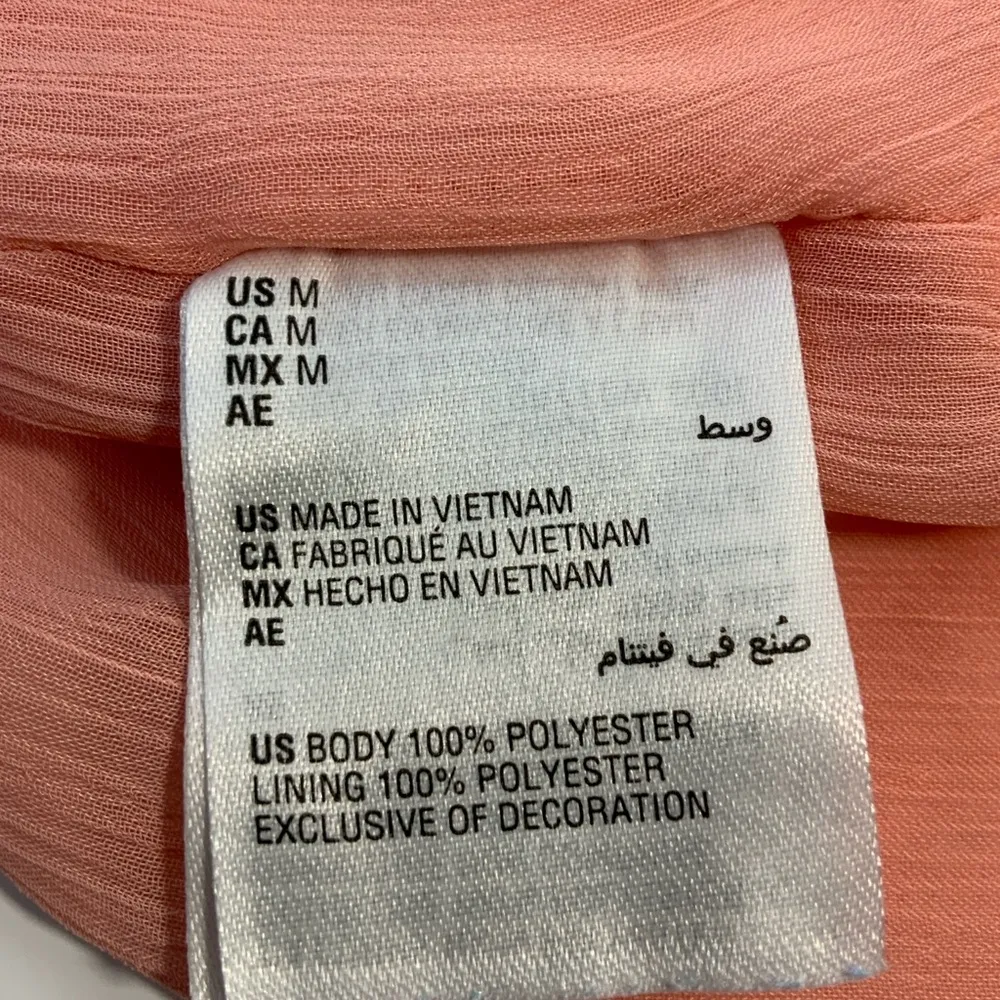 International Concepts Women’s Embellished Top Size Medium Coral Boho Festival - Image 6