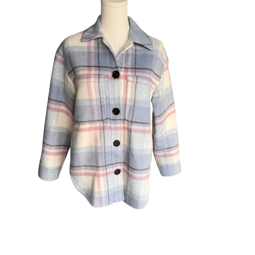 Rails - Connie Oversized Shacket in Junean Plaid Wool Blend Sz XXS - Image 5