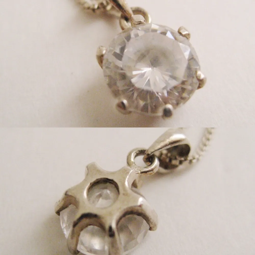 Sterling Silver 925 Necklace & Stud Earrings Set - Image 4