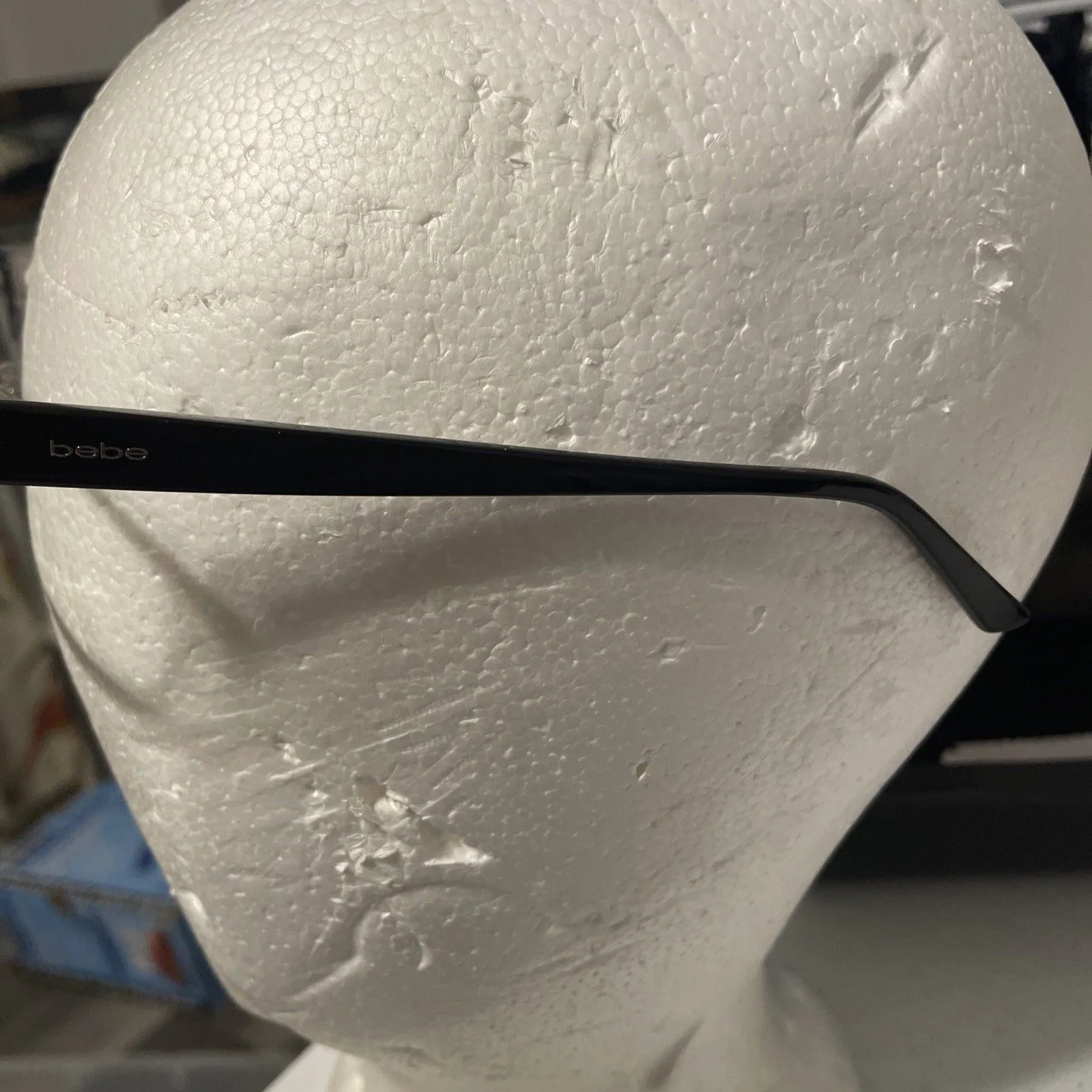 Bebe Eyeglasses Frames BB5185 100 Black Rectangle Rim Floral - Image 3