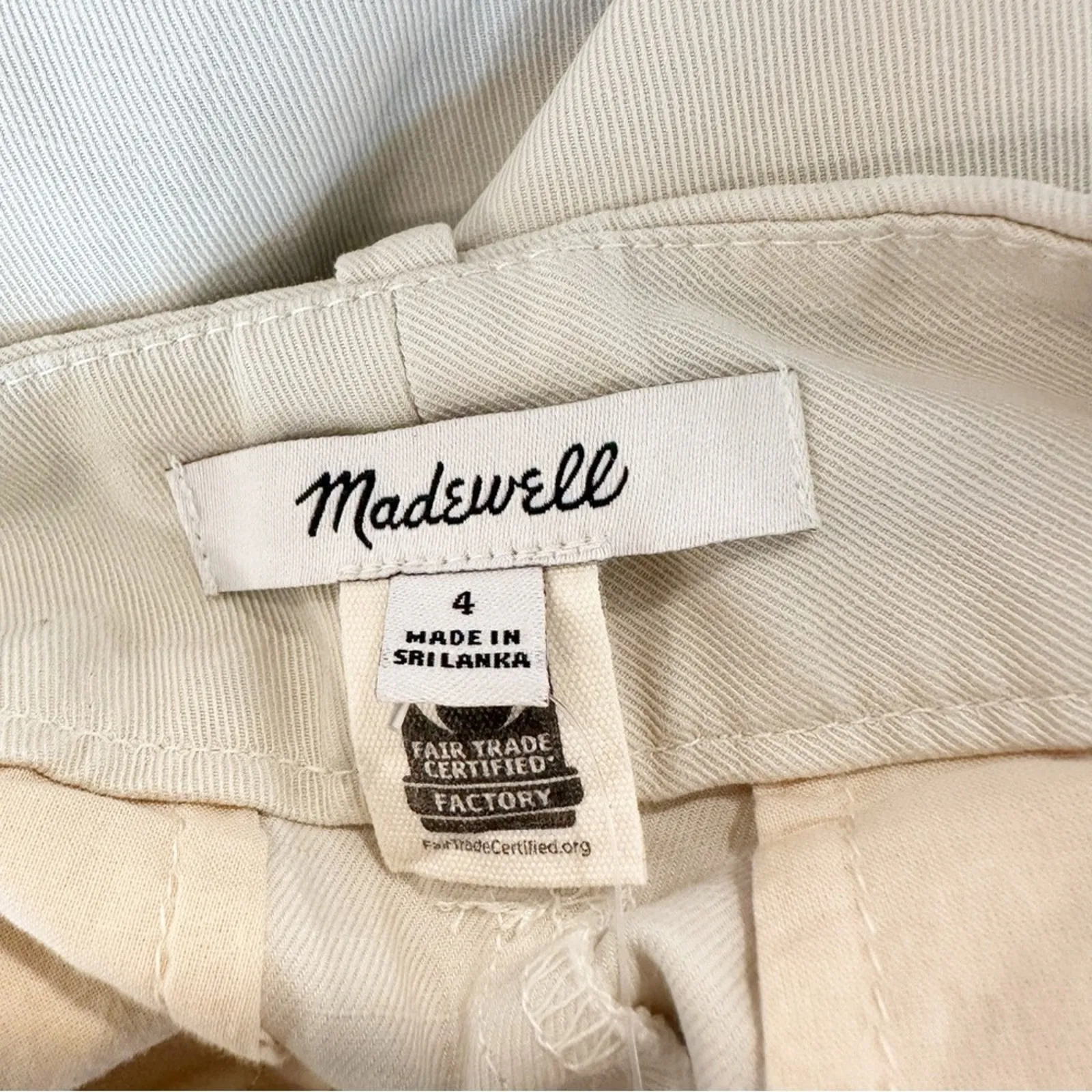 Madewell‎ Pants Womens Slouchy Straight Drapey Twill Muted Stone Size 4 - Image 11