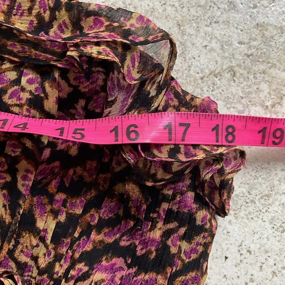 Ulla Johnson Della Silk Chiffon Top in Pomegranate - Image 15