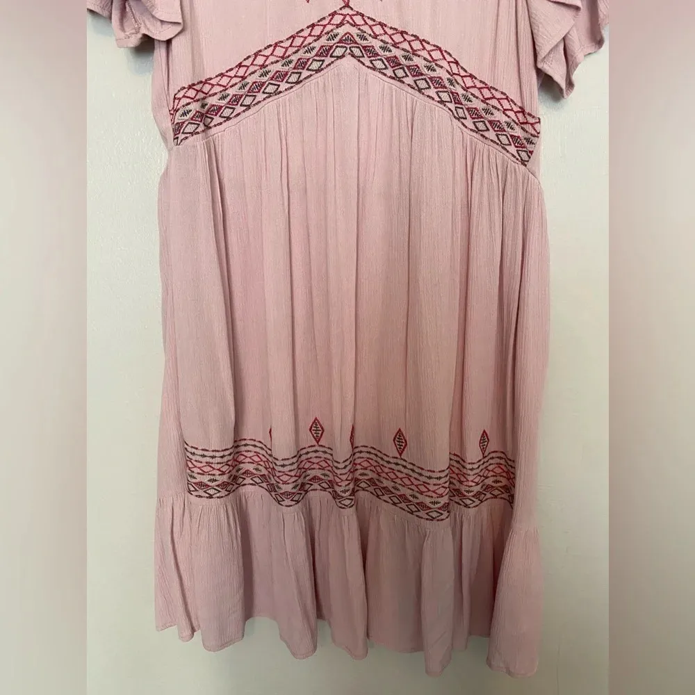Knox Rose Dress Boho Cottagecore Embroidered Ruffle Romantic Valentines Day - Image 4