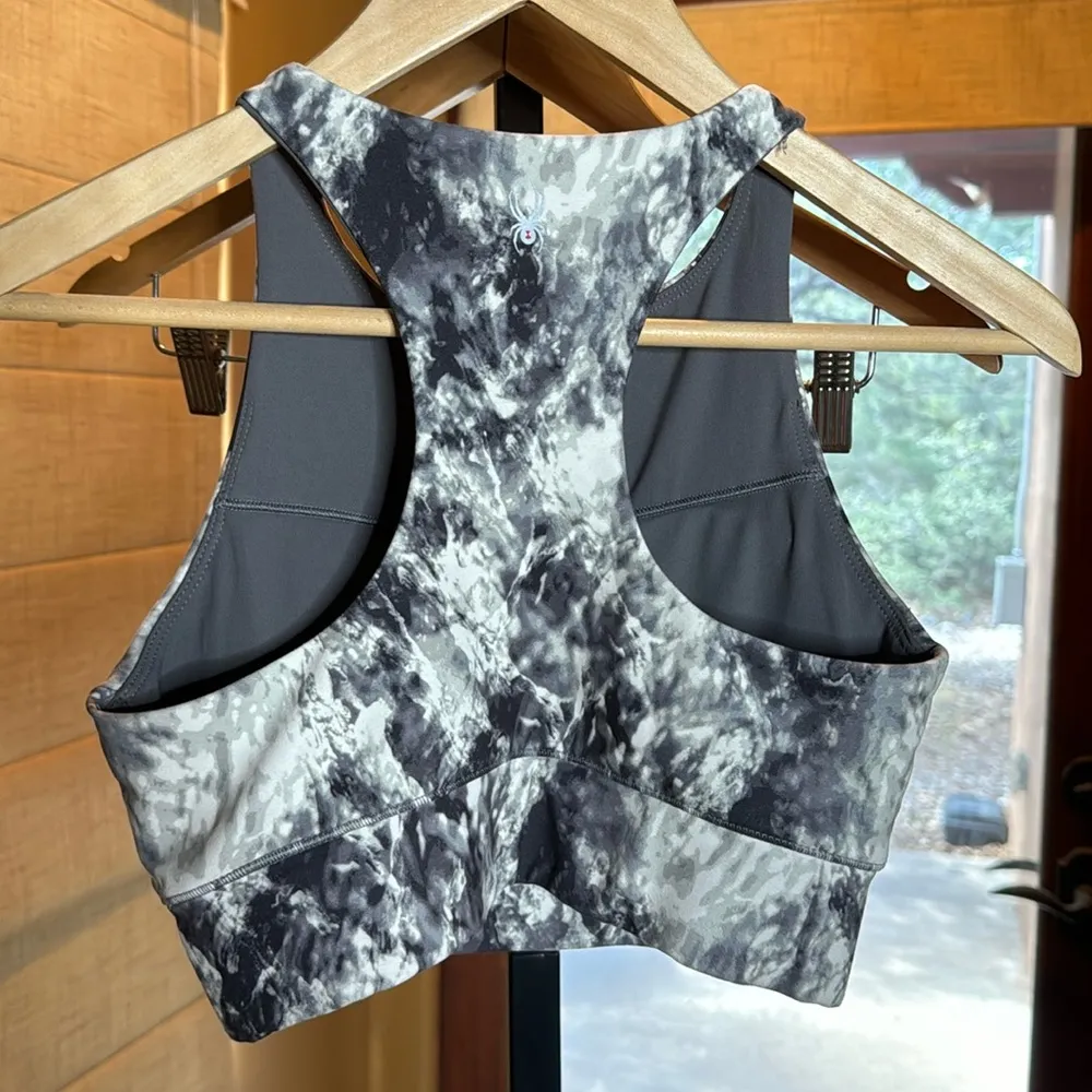 Spyder Racerback Sports Bra - Medium Impact - Translucent Lt. Gray Size Small - Image 6