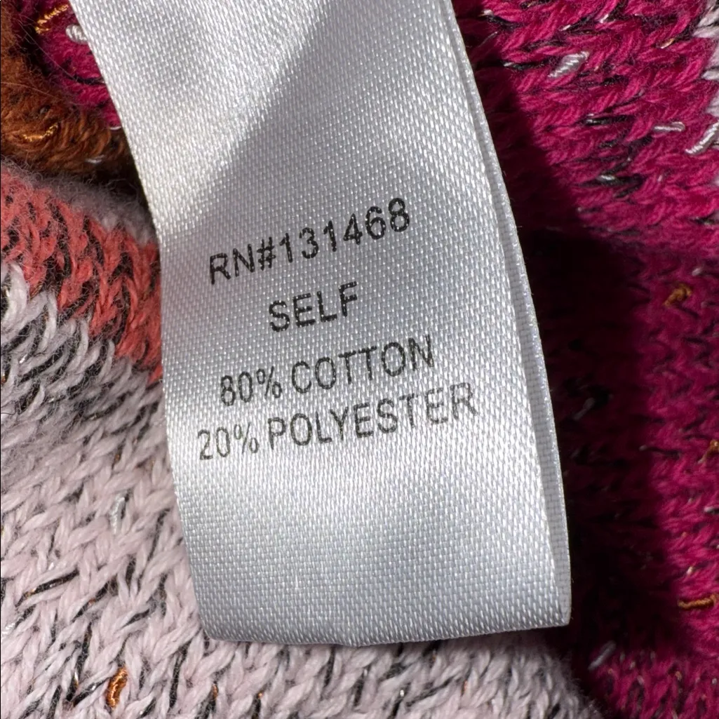 Fate Pink and Orange Patchwork Block Sweater Size S - Image 9