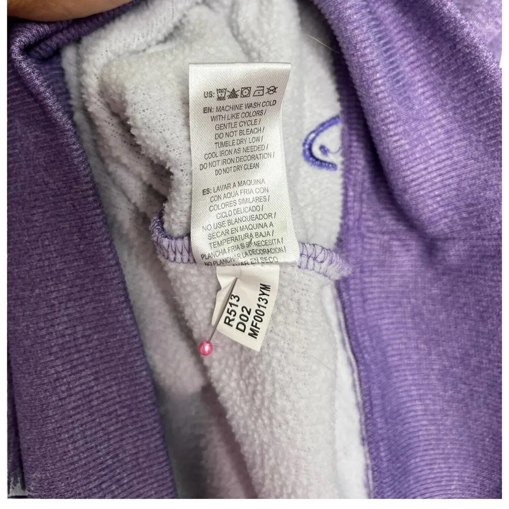 Head Sweatshirt Womens S Tennis Gear High Funnel Zip Neck Fleece Pullover Purple - Image 12