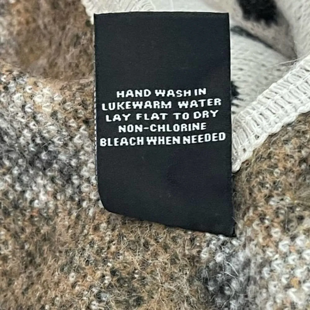 Marcus Adler Oversized Leopard Cheetah Cardigan Poncho Cream Brown One Size Size undefined - Image 7