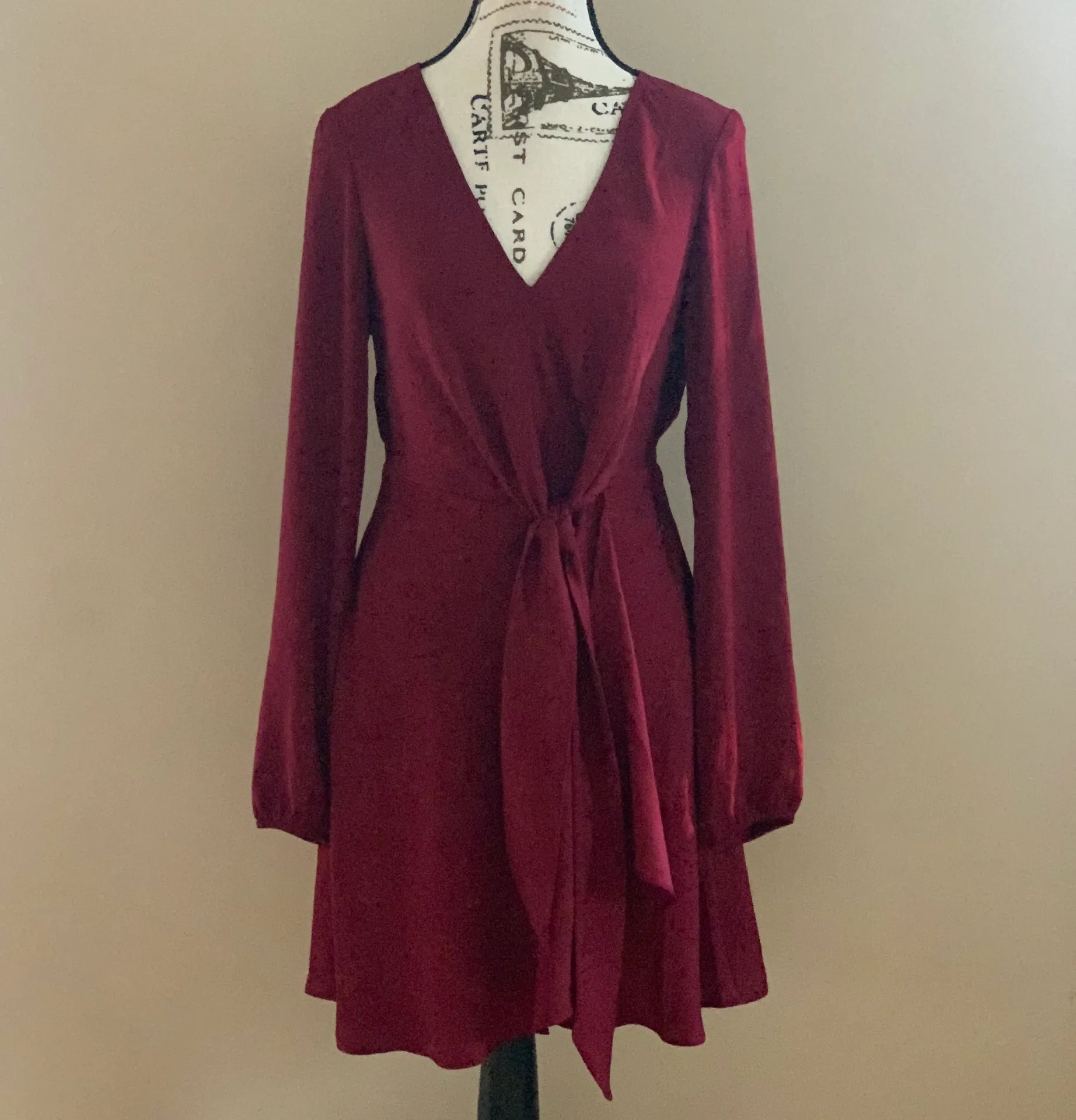 Long Sleeved Wrap Dress - Image 2