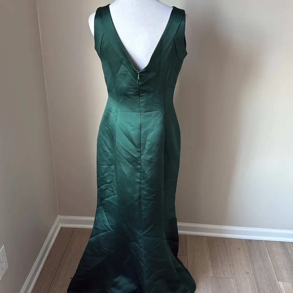 Watters and Watters Emerald Green Mermaid Dress Size 10 - Image 6