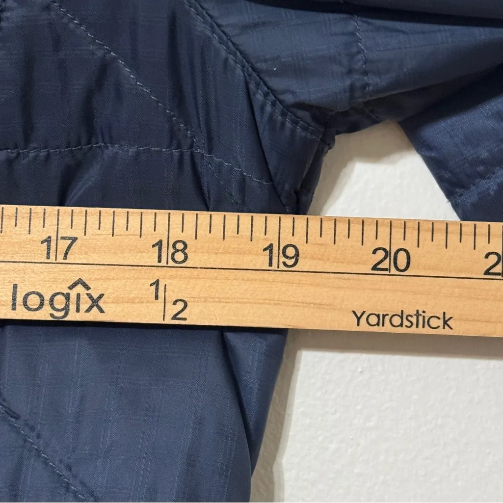 Columbia Heavenly Omni Heat Quilted Long Puffer Jacket Small Navy blue Hooded - Image 9