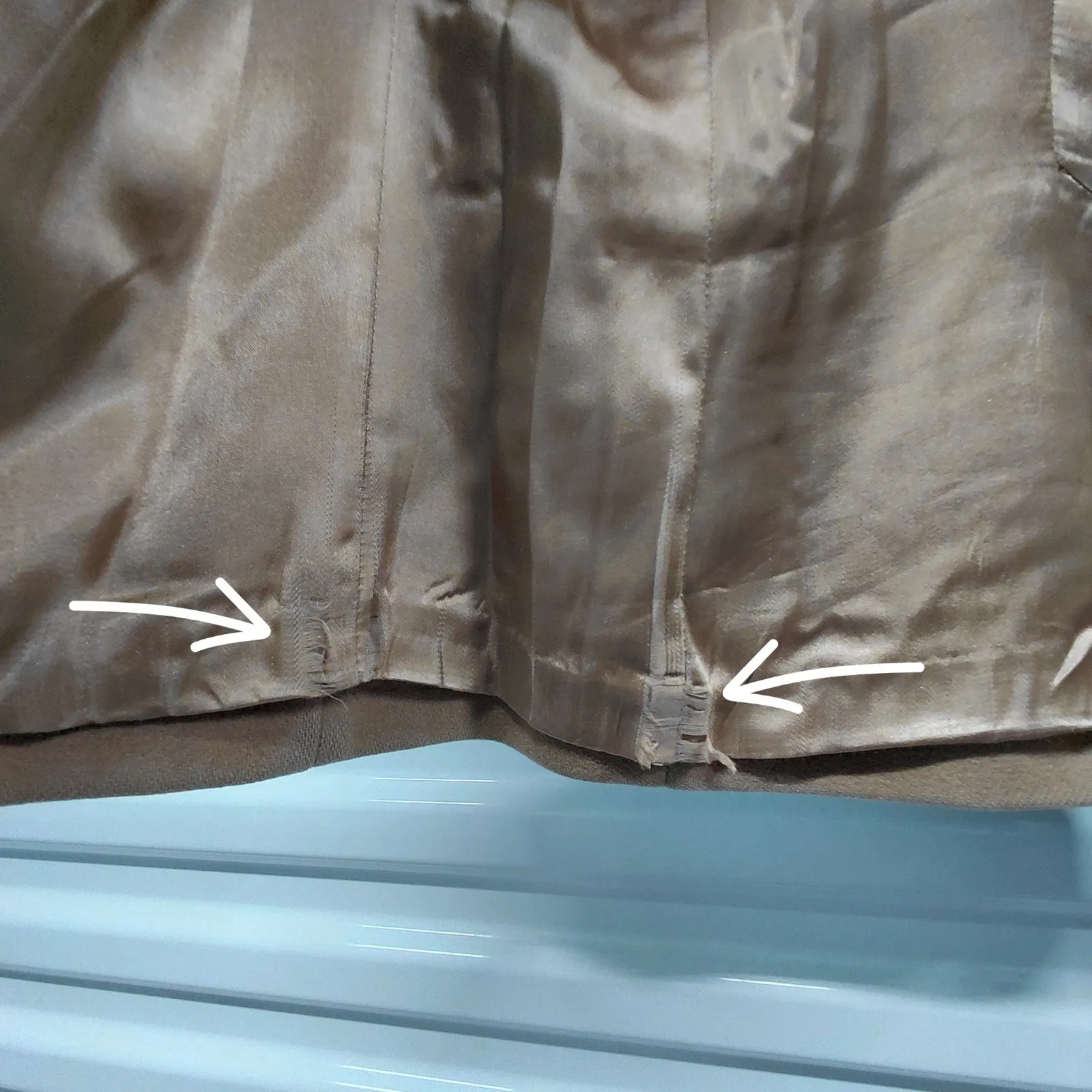 Fleurette Loro Piana Peacoat Jacket Womens Sz 4 Tan Lambswool Vintage 90s Y2K - Image 11