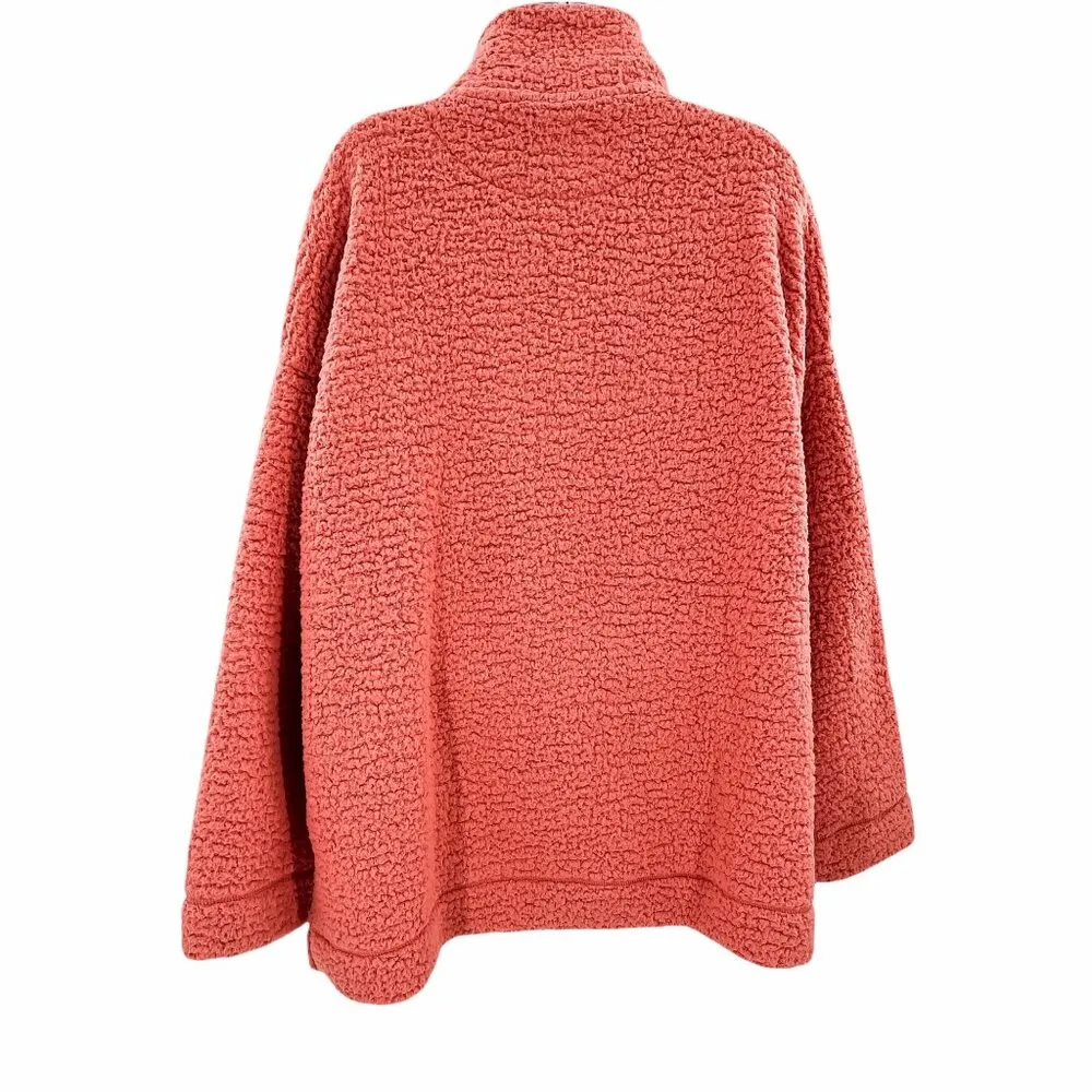 Aerie Salmon Cloud Sherpa Long Sleeve Pullover L - Image 4