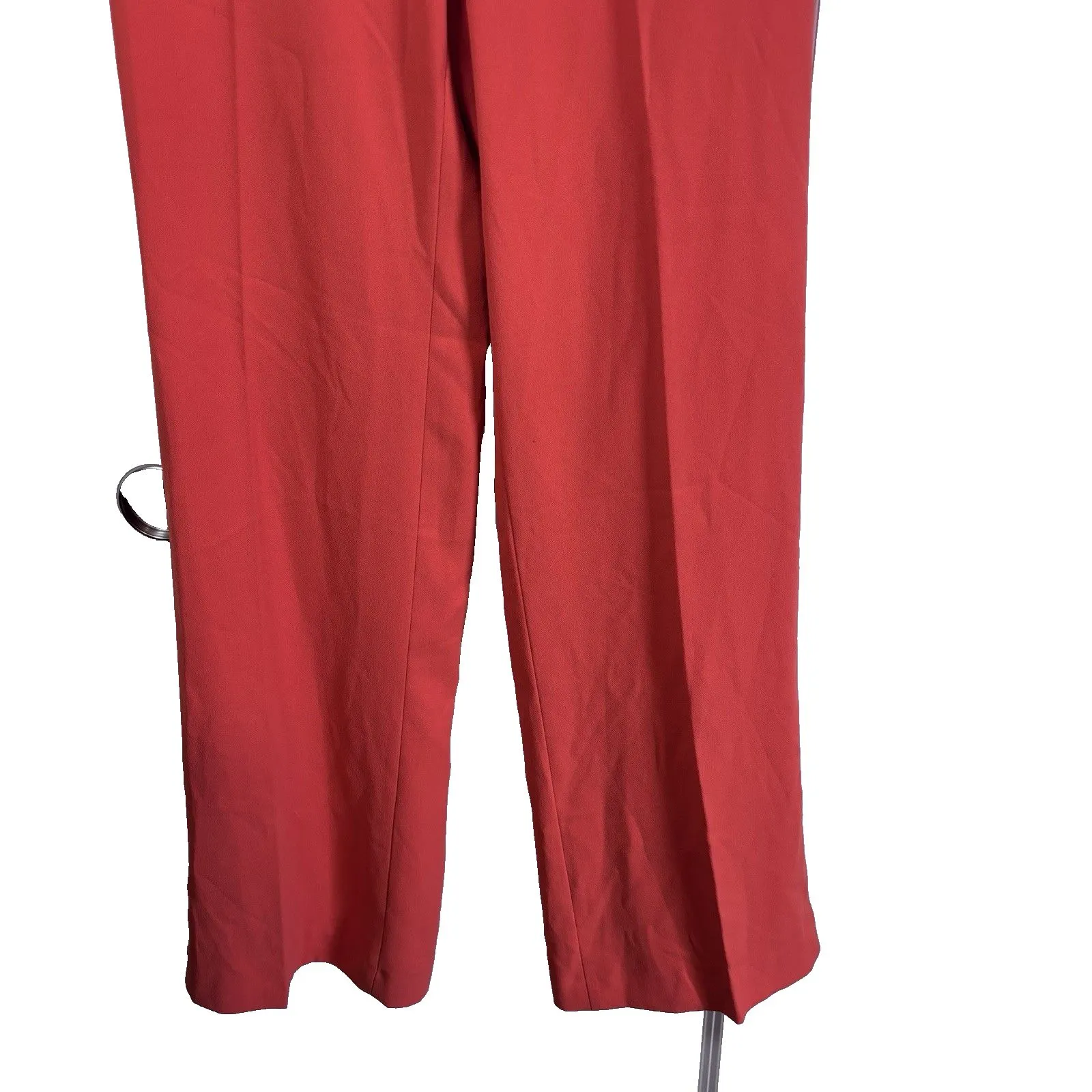 Zara Orange Flare Dress Pants with zipper on one side size XS NWT - Image 3