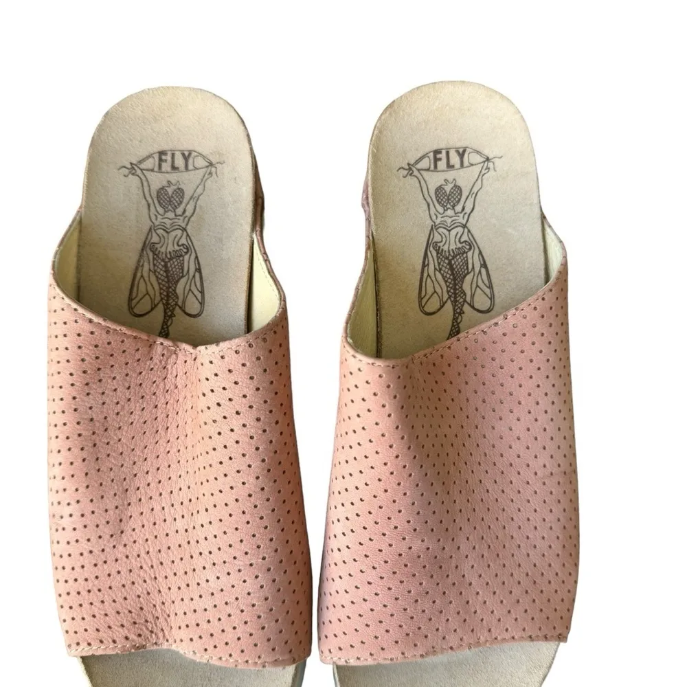 Fly London - NWOB Whin 176 Fly Slide Wedge Sandal in Rose Sz 40 - Image 2