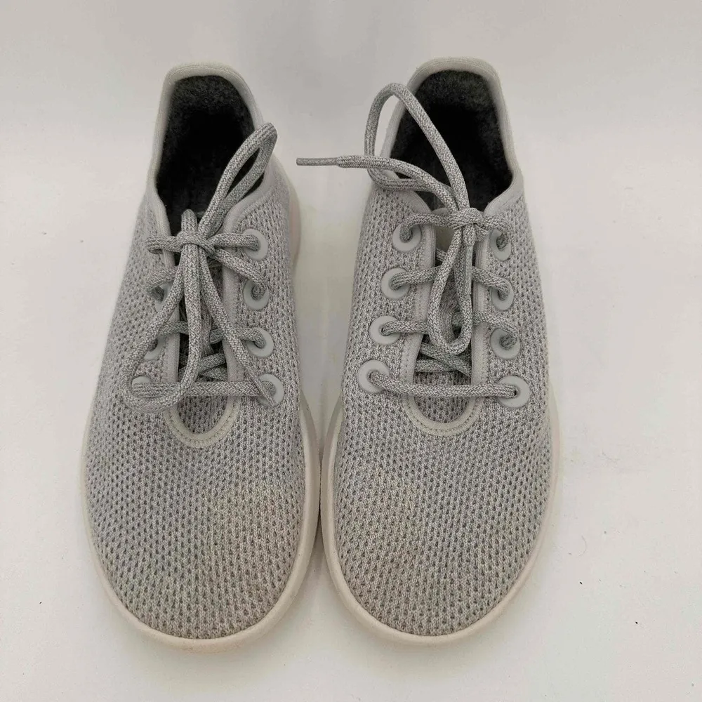 Allbirds Women's TR Trail Tree Runners Lace-Up Knit Grey Wool Sneakers Size 9 - Image 4
