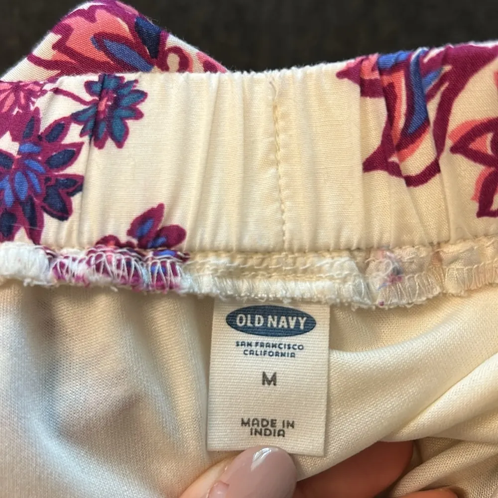 Old Navy Ivory Flower Print Off Shoulder Midi Dress size M - Image 5