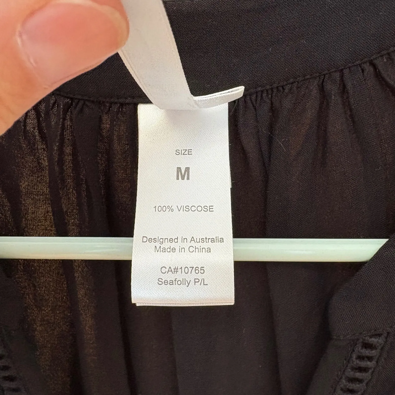 Seafolly Australia Black Sleeveless V-Neck Mini Dress -‎ Size M - Image 2