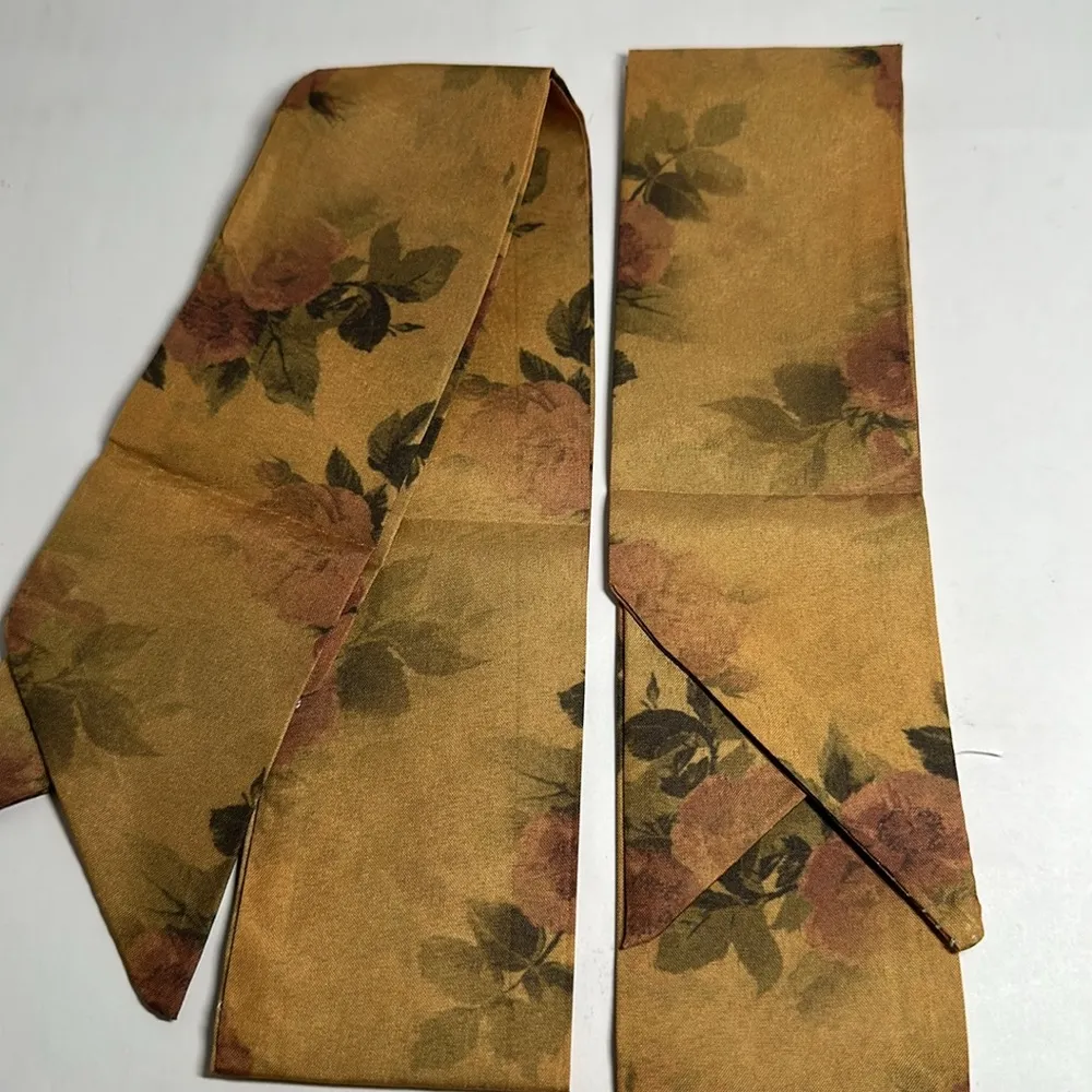 Two Floral Thin Purse Scarves / Hair Bands / Scarves - Image 3