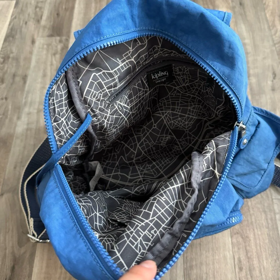 Kipling  city zip Havana Blue Backpack - Image 6