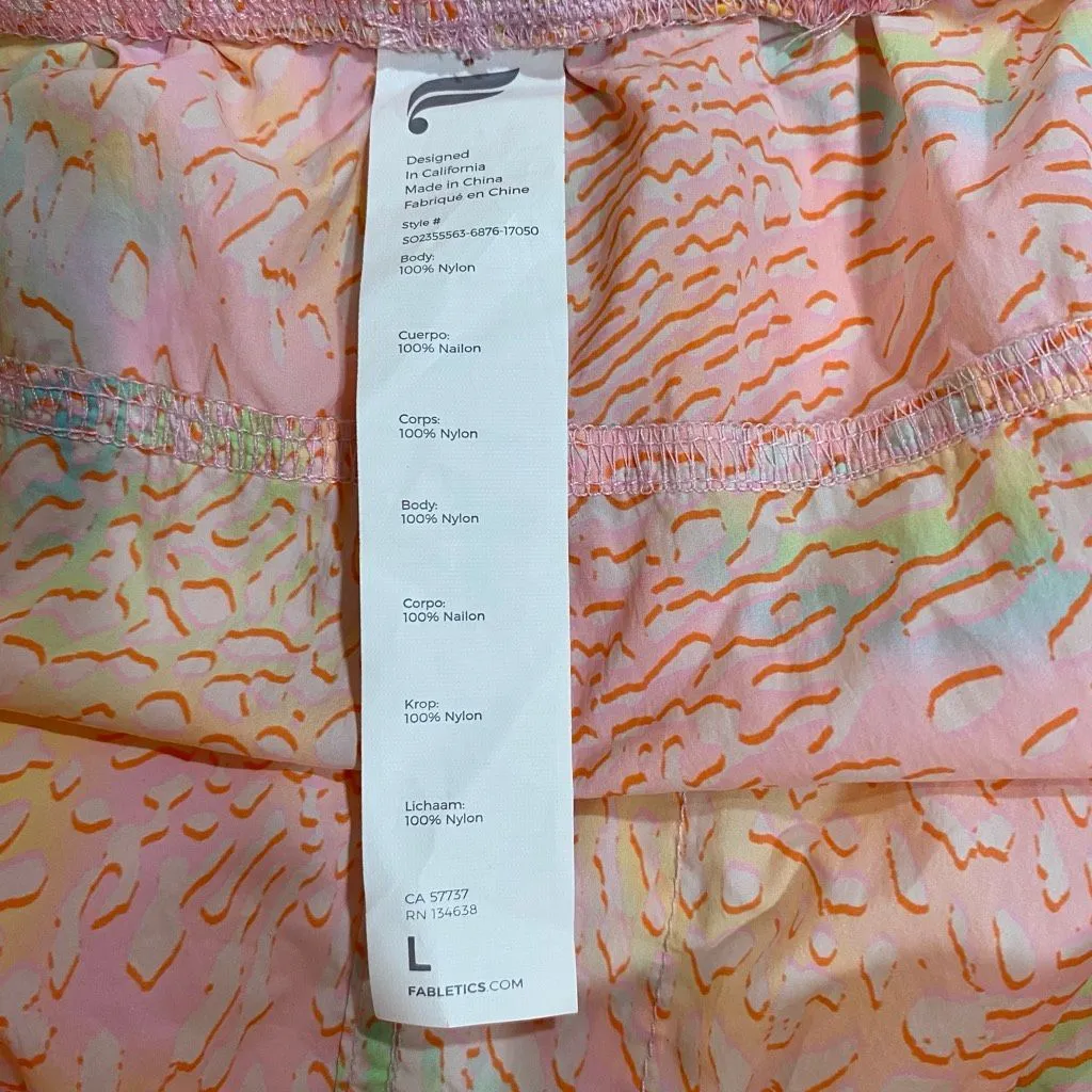 Fabletics Pink Abstract Athletic Running Shorts Women’s Size Large Lightweight - Image 4