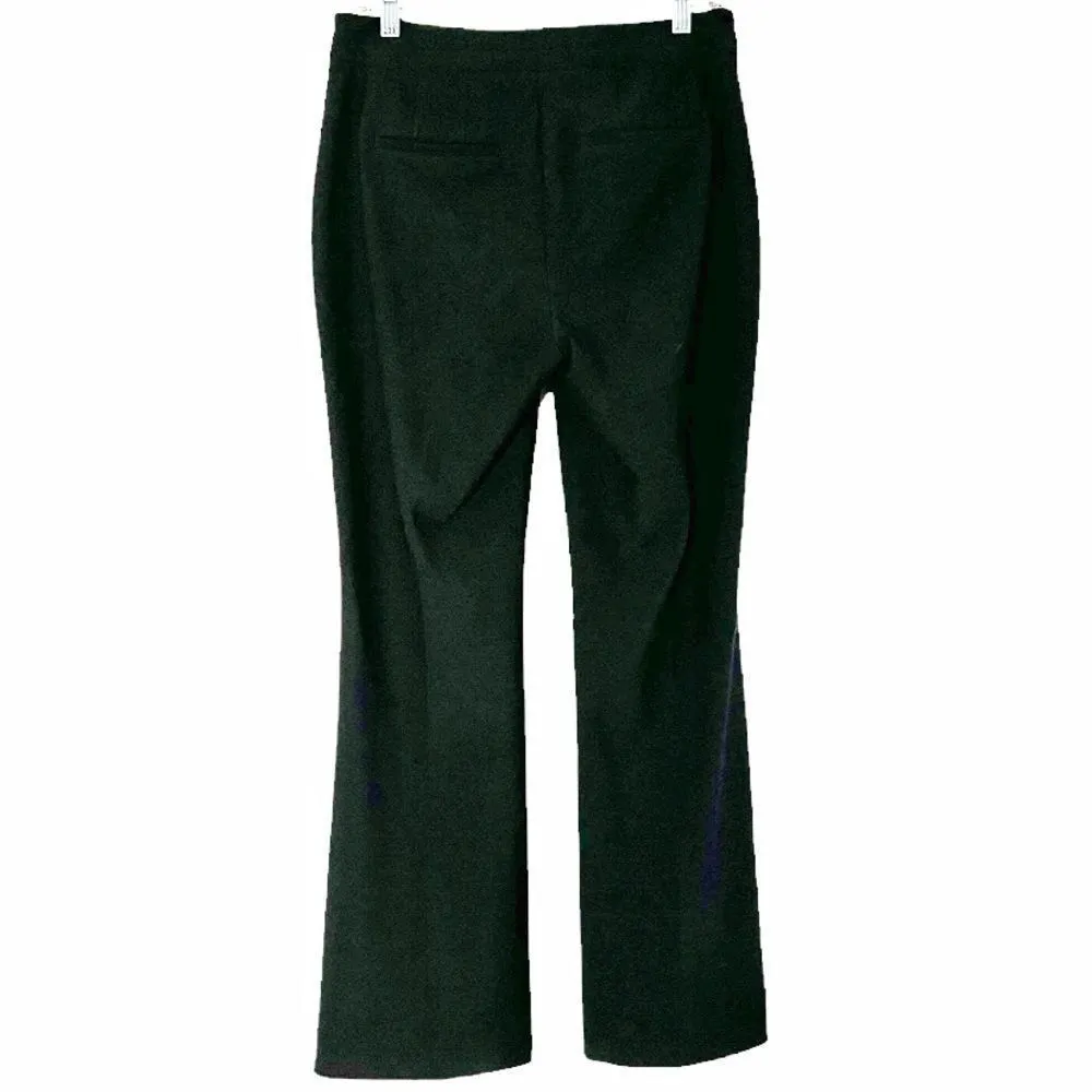 White House Black Market Black Sailor Style Pearl Button Boot Cut Pants Size 6 - Image 2