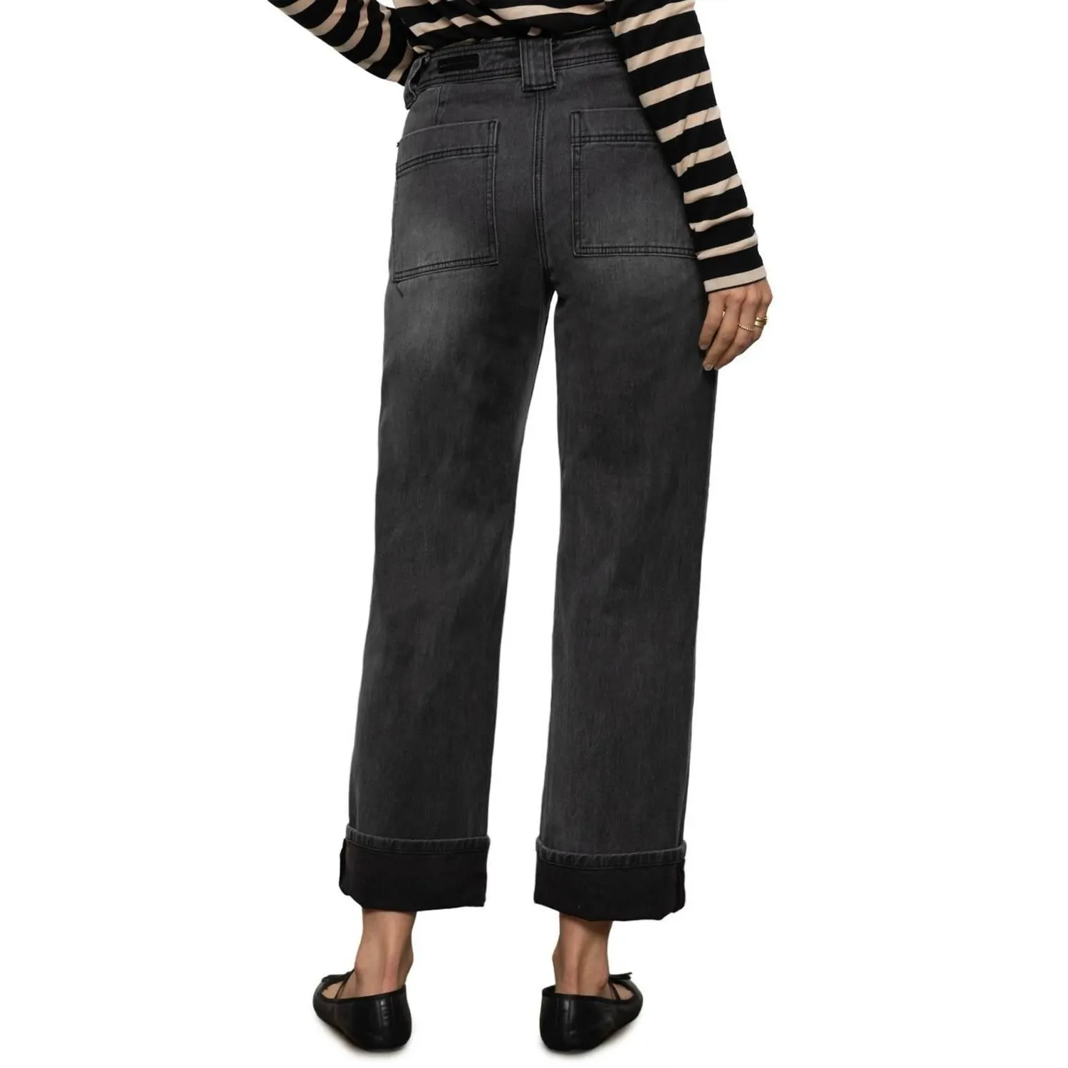 Sanctuary DKSM Luna Cuffed Pants Standard Rise Straight Crop 33 NWT Button Fly - Image 2