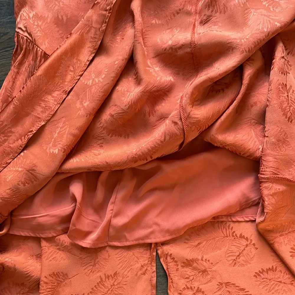 Love, Whit by Whitney Port Jacquard Midi Dress Burnt Orange Small - Image 11