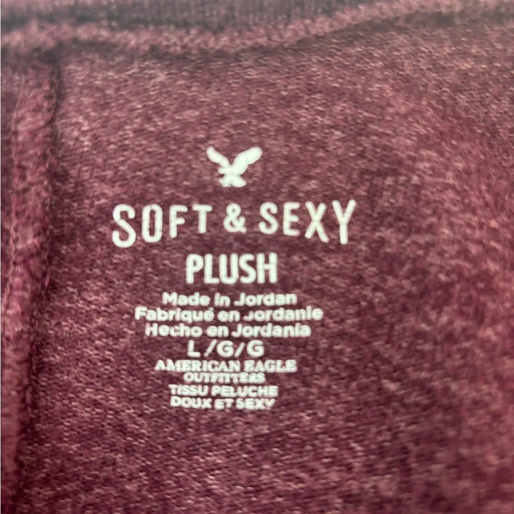 American Eagle Outfitters L Pullover Knit Long Sleeved Tunic Top in Berry - Image 7