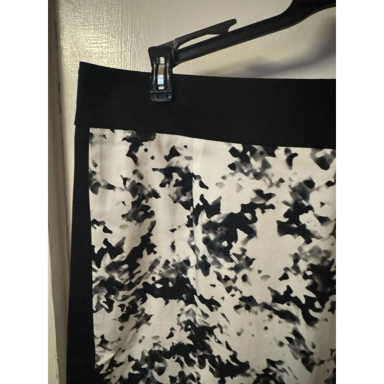Apt. 9 Women's Black and White Marbled A-line skirt Black Trim NWT $44 Size 10 - Image 5