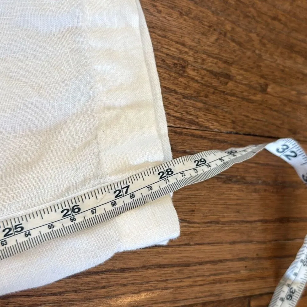 Athleta White Cabo Linen wide leg pant 8 - Image 7