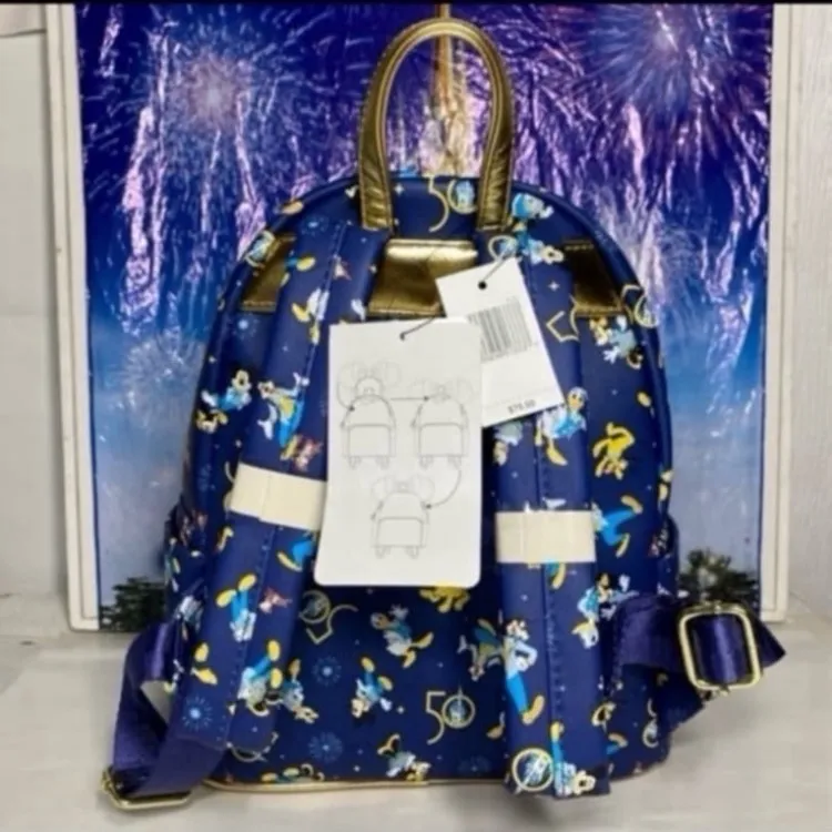 Disney parks 50th anniversary Mickey and friends Loungefly backpack and ears SET - Image 4
