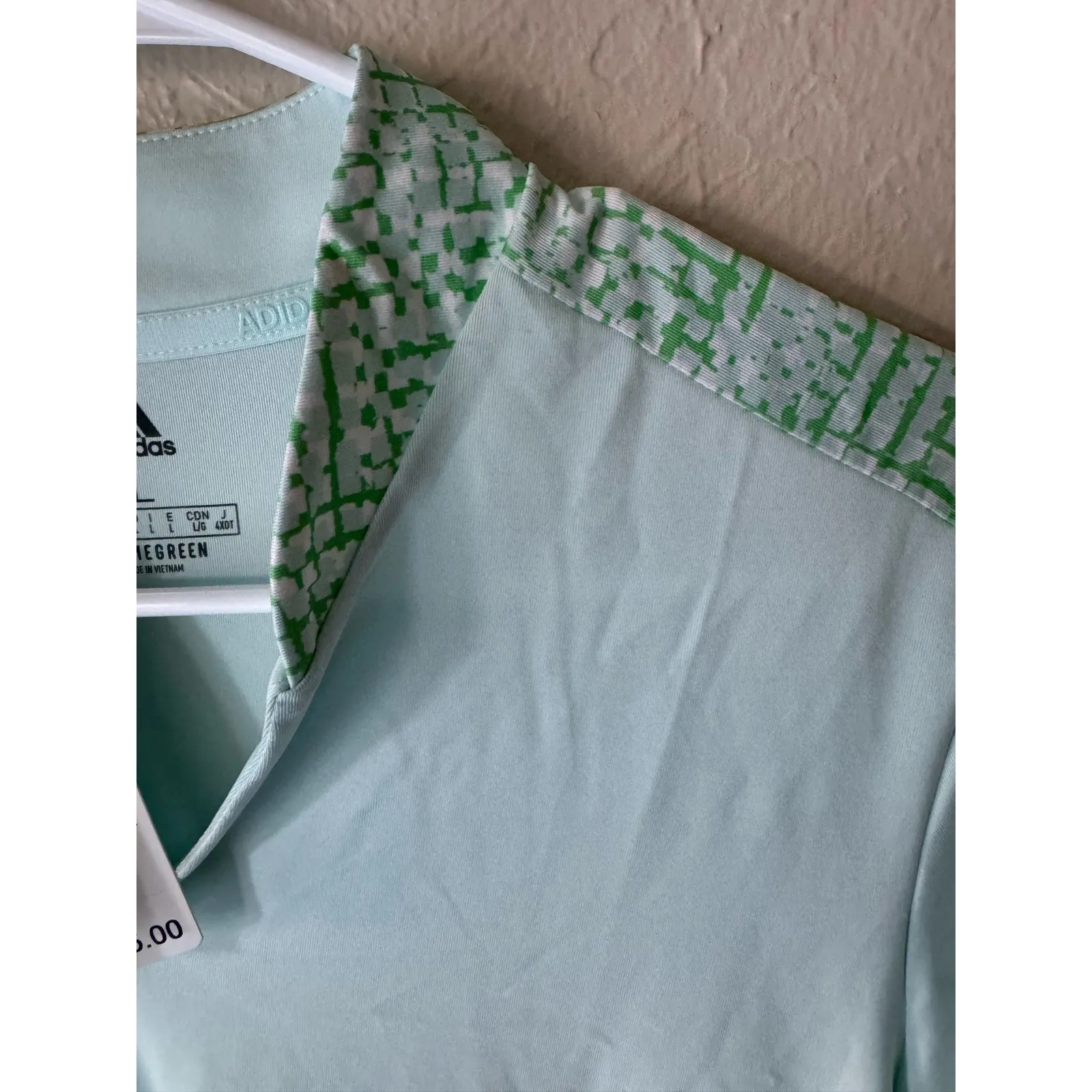 NWT Adidas Golf Women's Polo Shirt UPF 50 in Light Blue Size L - Image 3