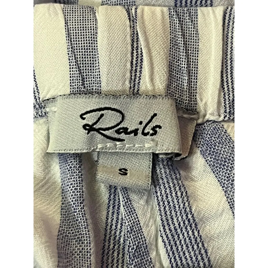 Rails Sleep Lounge Pants Womens Small Petite Blue Striped Rayon Pajama Bottoms - Image 15