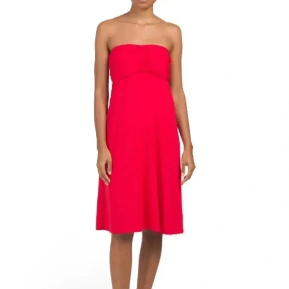 Gottex Red 7-In-One Lattice Dress Size Medium - Image 10