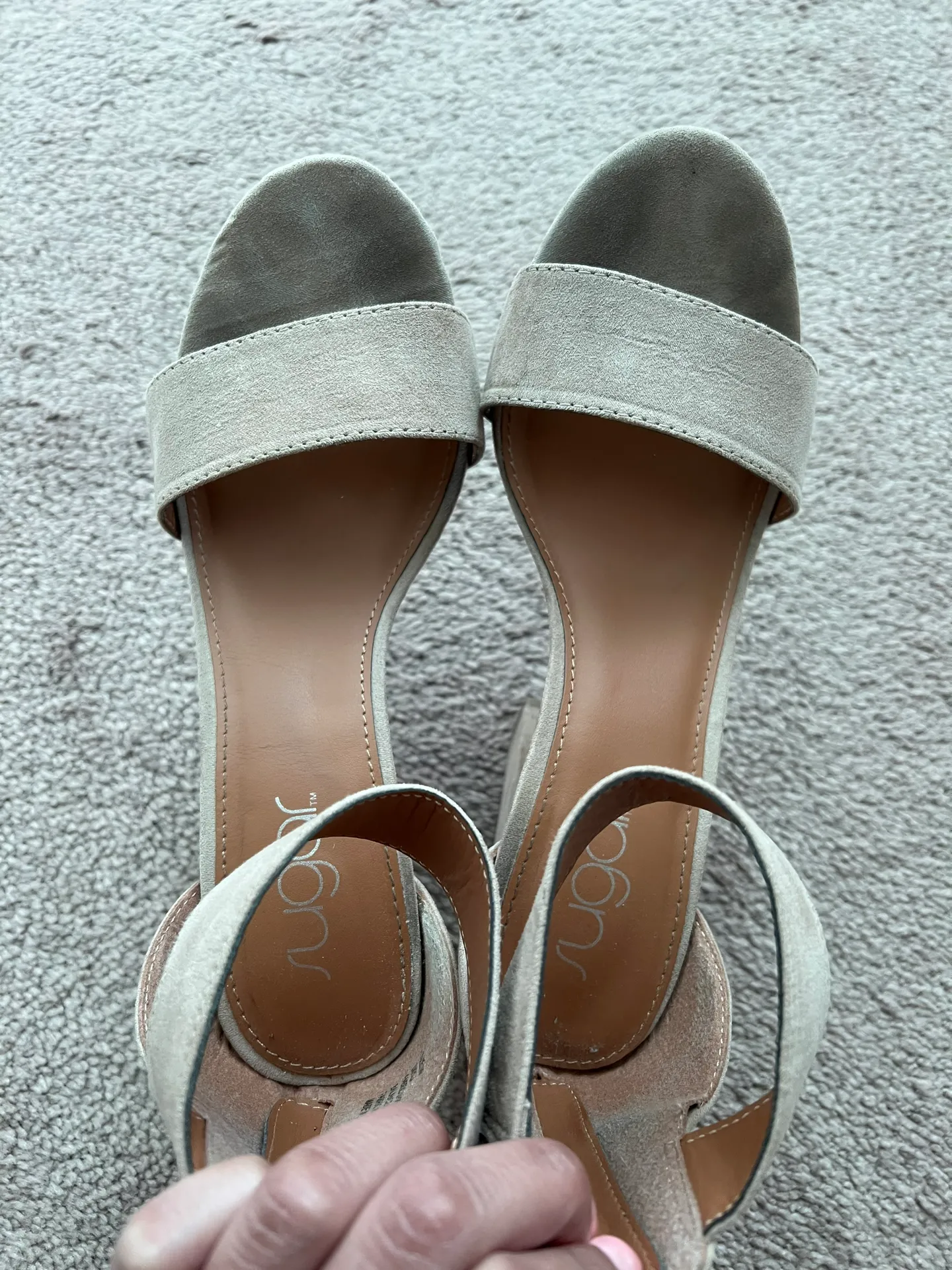 Nude Block Heels Tan Size 8 - Image 4