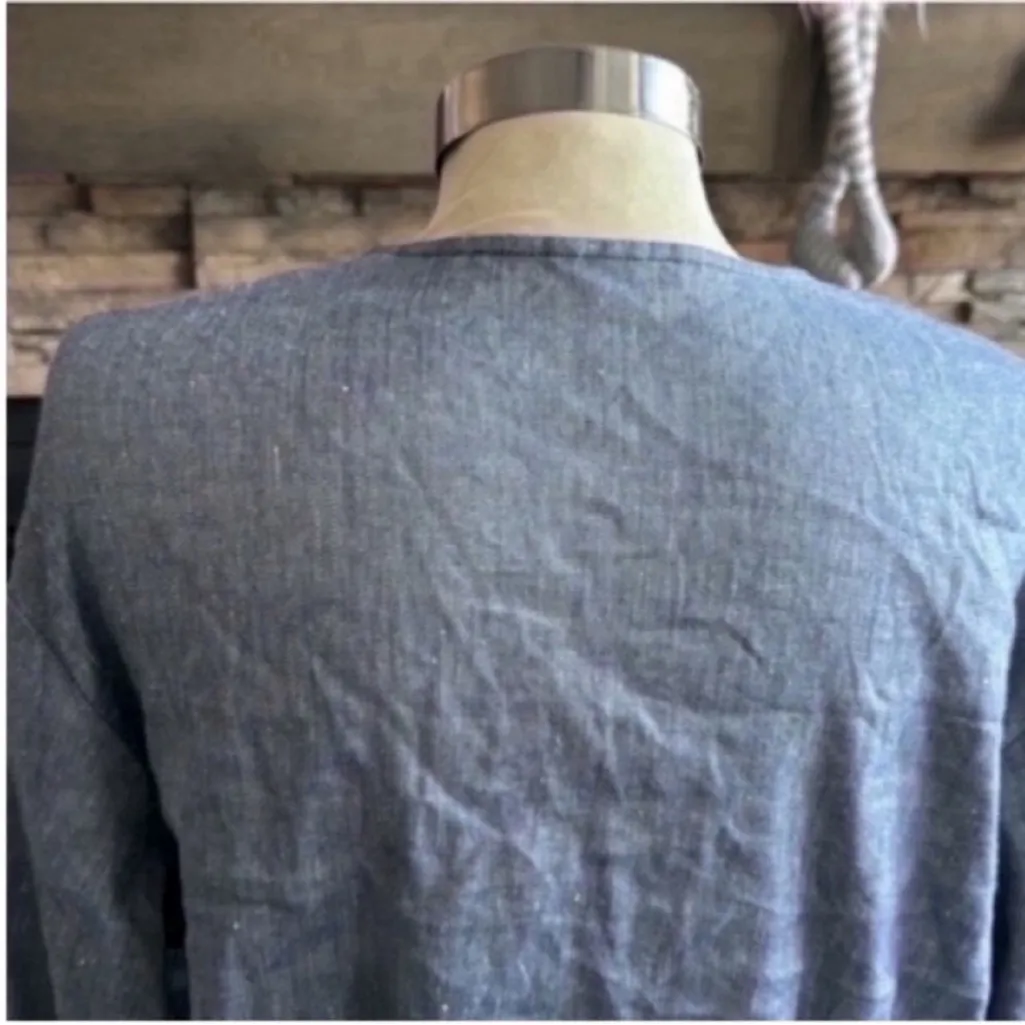 Nic+Zoe  Slate Blue Buttoned Blazer - Image 11